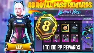 A8 ROYAL PASS//1 TO 100 RP REWARDS // ACE 8 ROYAL PASS LEAKS ( A8 ROYAL PASS PUBG MOBILE/BGMI )