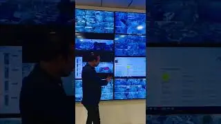 Met with police officers and watched people while monitoring on camera###