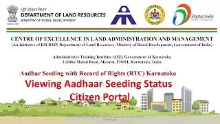 Aadhar seeding with Record of Rights (RTC) Viewing Status Citizen Portal