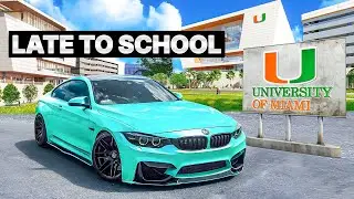 Late To School in STRAIGHT PIPE M4 POV..