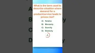 Which term is used to refer to price rise due to demand ? Surplus / Monopoly / Scarcity