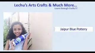 Bottle Art: Monochromatic painting - Jaipur Blue Pottery