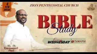 BIBLE  STUDY | REV. DR. EMMANUEL PAUL | 04 \ 02 \ 2026 | ZPC VELLORE
