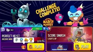 Solo Challenge Perfect Heist ARCADE MAN Bombs Away 400/ Score Smash LIGHT UP RAINBOW Match Masters