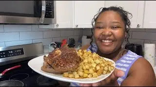 Ribeye steaks & fried potatoes and onions yall 