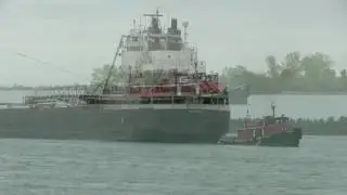The Ship Buffalo backing down the Trenton Channel