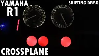 Переключение передач Yamaha R1 перекрестный порядок зажигания аудиовизуальная демонстрация 6-ступенчатая механическая 0-190-0 миль/ч.