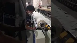 How to load the core for maxi roll tissue JRT rewinding machine running operate manual