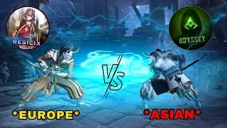 My Experience Battling Top player of  *Europe*⚡Resilix vs Odyssey (eu vs As) || Shadow Fight 4 Arena