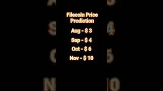 Filecoin Price Prediction #crypto