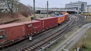 Sch&ouml;ner Container-Zug mit Metrans-Lok verl&auml;sst PA Hbf!