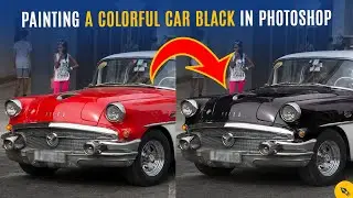 27-Painting a colorful car black in photoshop
