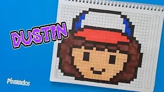COMO DIBUJAR A DUSTIN HENDERSON DE STRANGER THINGS en PIXEL ART paso a paso  - PIXELADOS