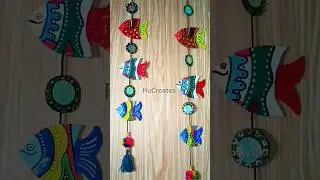 DIY wall hanging|Fish wall hanging 😍 #shorts #art #diy #drawing #craft #papercraft