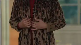 Bob Mackie's Animal Printed Fleece Jacket w/ Faux Leather Detail on QVC