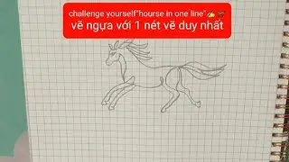 Từng bước để vẽ ngựa 1 n&eacute;t đẹp đơn giản | Horse one line drawing #draw #art #onelinedrawing