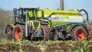 Injecting Slurry w/ Claas Xerion 3800 Trac VC + Kaweco | Loonbedrijf Rensen