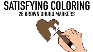 Satisfying Coloring Hearts : 8 #brown