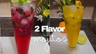 2 Flavors of Mojitos (Orange & Blueberry) || Non-Alcoholic Mojitos Compilation || @supermomcanada
