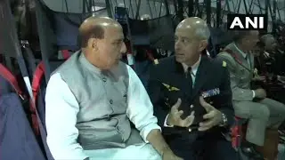 Rajnath Singh flown in French military plane for taking Rafale jet delivery
