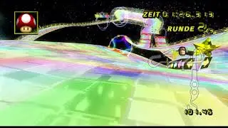 Rainbow  Road 1st person view (German CR) Mario Kart Wii