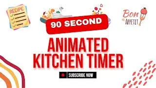 90 Seconds Cooking Timer | Animated Timer with Ticking Sound