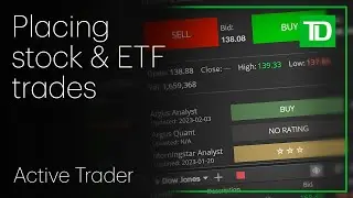 How to place an stock & ETF trades in TD Active Trader