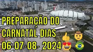 mais uma preparação do corredor da folia do Carnatal 2024 Francisco