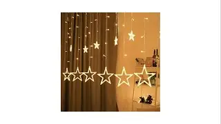 The Purple Tree Decorative Star Curtain LED Lights for Diwali Christmas - 2.5 Meter (1 Curtain)