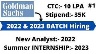 Goldman Sachs Hiring | 2022 & 2023 Batch Hiring | Engineering Students | Freshers Jobs | Internships
