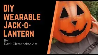 Jack-o-Lantern DIY Wearable for photoshoots / Pumpkin Head / DIY Halloween Decor / Spooky pumpkin