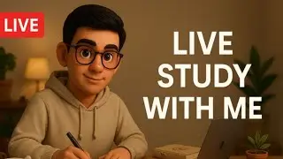 Study with me live Pomodoro 50/10 | 7+ Hours study Challenge | Relaxing rain sound