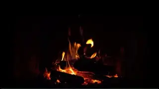 Real Time Fireplace 4K Dark Screen 🔥 Black Screen Fire Sounds 12 Hours | Night Fire Sleep Audio Only