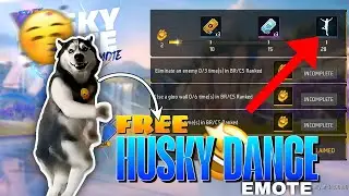 HUSKY DANCE😍💃🏻 New husky dance emote in free Free 🔥 Trending husky dance in free fire india 