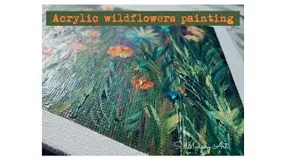 Acrylic flower painting with texture.  Using acrylic & alcohol ink as a base #acrylicflowerpainting