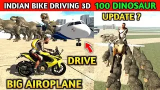 Big Aeroplane Drive + New Car Update ? 100 Dinosaur | Funny Gameplay Indian Bikes Driving 🤣🤣