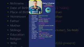 🏏Rahul Chahar (Ind)  Biography: #shorts #short #ytshort #viral #trending #cricket #ipl #rahulchahar