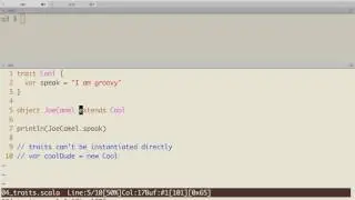 Scala singleton objects, the apply method, and traits