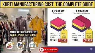 Kurti Manufacturing Cost Breakdown: 2-Piece vs 3-Piece (Fabric, Print, Stitching) @JaipurKurtiHub