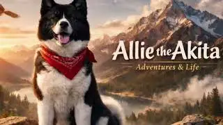 &ldquo;Akita jugando con la pelota&rdquo;