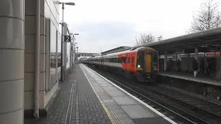 (HD) Diverted: SWT 159006, 159011 & 159012 pass through Feltham on 1L28. 5.3.16