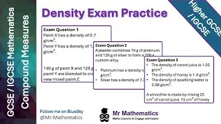 GCSE & IGCSE Density Exam Questions | Higher Maths Compound Measures Tutorial | Mr Mathematics