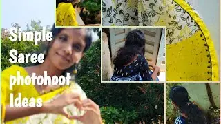 Simple Saree Photoshoot📸 ideas at home using mobile📱