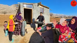 Danger!⚠️Roof collapses after heavy snow! Chanpe's help to the poor woman