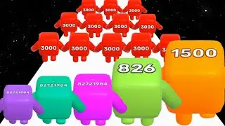 Pencil Run vs Man Runner 2048 - All Level Gameplay Walkthrough (Freeplay, Max Level)