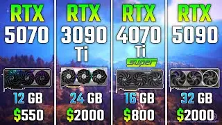 RTX 5070 vs RTX 3090 Ti vs RTX 4070 Ti SUPER vs RTX 5090 | Test in 7 Games
