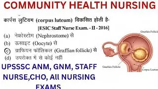 COMMUNITY HEALTH NURSING RRB UPSSSC MCQ QUESTION ANM GNM BSC NURSING EXAM MCQ QUESTION ANM GNM ANM