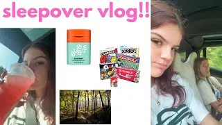 SLEEPOVER VLOG: walking, starbucks, games, and more! 