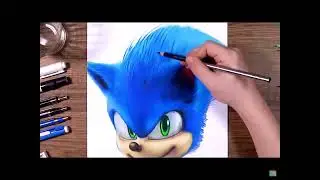 Drawling realistic sonic