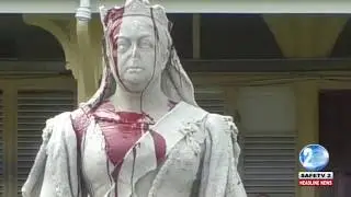 QUEEN VICTORIA STATUE DEFACED